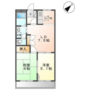 エスポワール駿河A【1階】の間取り
