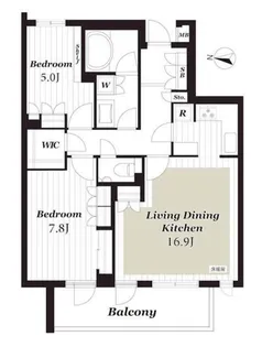 ピアース三宿【4階】の間取り