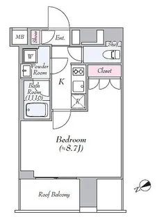 メイクスデザイン大森II【8階】の間取り