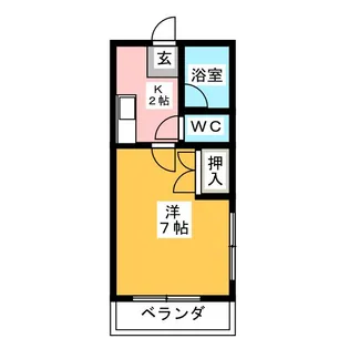 セザール烏森【4階】の間取り