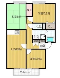 サンガーデン幸B【2階】の間取り