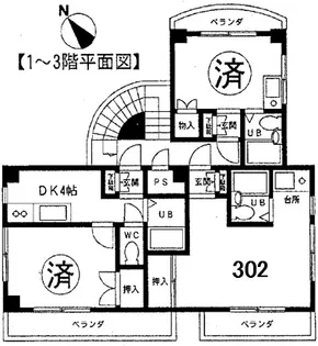 ビブレ富士見台【3階】の間取り