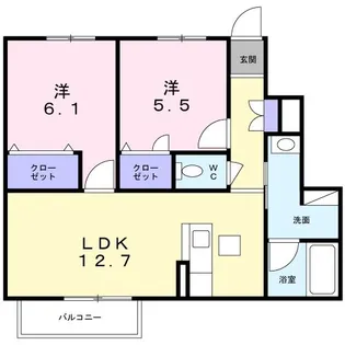シャーメゾン セルディーナ【1階】の間取り