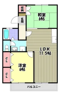 ツイン泉ヶ丘【1階】の間取り
