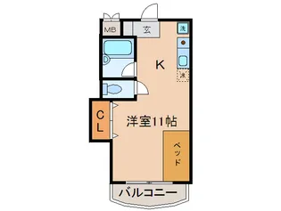 ラ・ベラカーサ【2階】の間取り