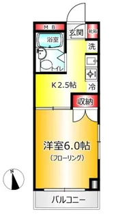 ライフイン玉川【5階】の間取り