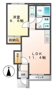 レジデンスヒルズ・みなみ【1階】の間取り