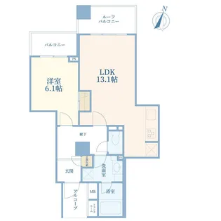 レジオン白金クロス【4階】の間取り