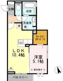 メゾンクレール墨田【2階】の間取り