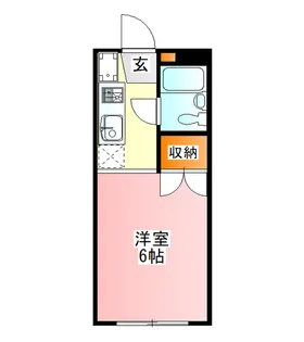 ハイツスバル谷【1階】の間取り