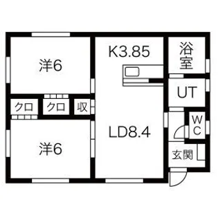 ソレアード・モンターニュ【1階】の間取り
