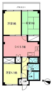 パークヒル東百合丘【2階】の間取り