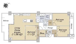 アイムふじみ野西三番館【2階】の間取り