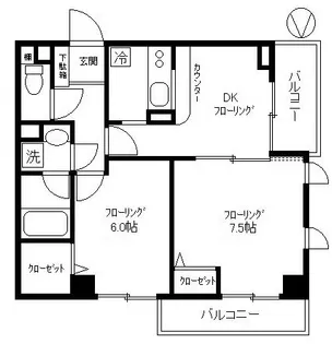 メゾンウイステリアII【3階】の間取り
