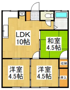 稲荷台ハイツ【2階】の間取り