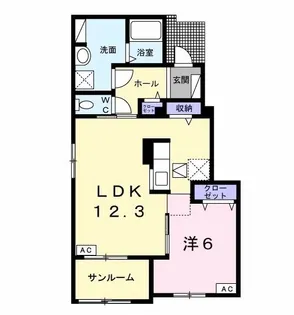 ブロフーモ【1階】の間取り