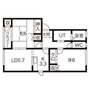 グランデ本館2番館【2階】の間取り