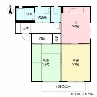 Tスクエア湊【2階】の間取り