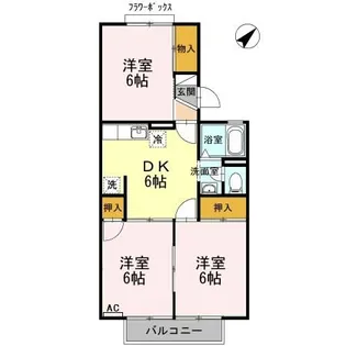 セジュール深沢 B棟【2階】の間取り