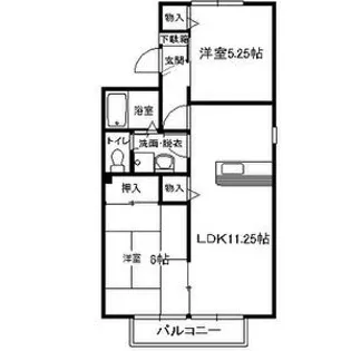 エクセラン佐藤 B棟【2階】の間取り