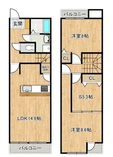ガーデンハウス雅A【1階】の間取り