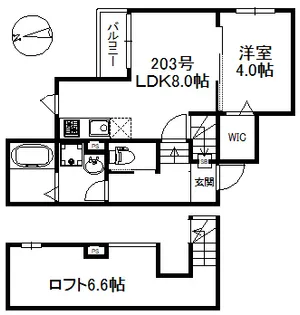 マグノリア梅満【2階】の間取り