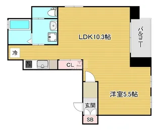 パラッツォ新町【5階】の間取り
