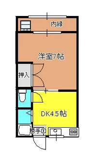 ハイツカサハラ2【2階】の間取り