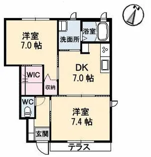 エクリール C棟【1階】の間取り