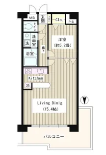 コアシティ中野坂上【4階】の間取り