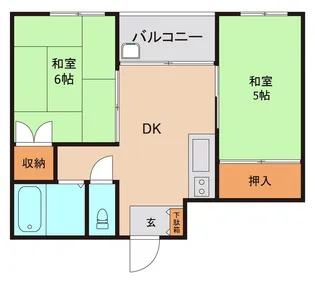 ハイツ中山 505号室【5階】の間取り