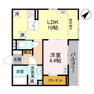 la chance和田町【1階】の間取り