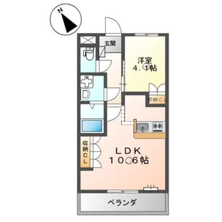 スカイパレス【2階】の間取り