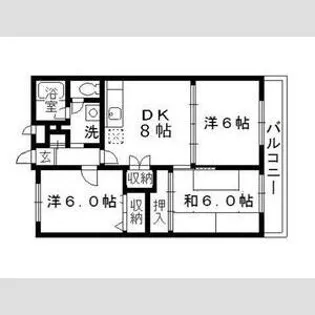 エムロードマンション【1階】の間取り