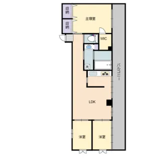 ASLINK BLDG【3階】の間取り