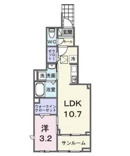ルミエール 鈴蘭台【1階】の間取り