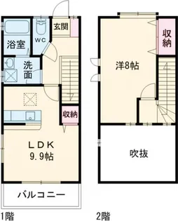 パルティール D【1階】の間取り