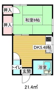中田コーポ【2階】の間取り