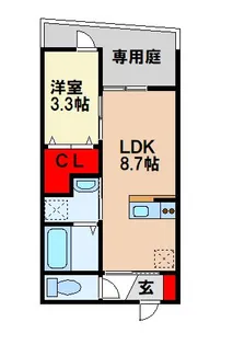 スペリオーレ二日市【1階】の間取り