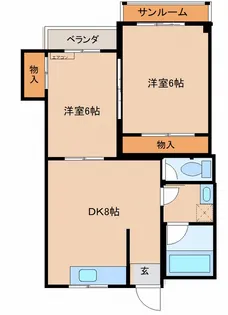 ラヴィ秋吉【1階】の間取り