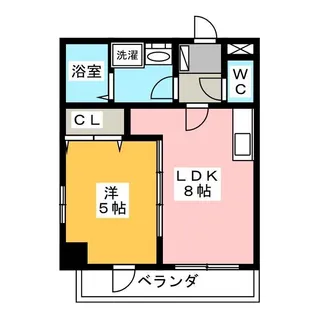フェリジータ幸町【4階】の間取り