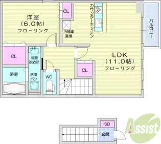 リアン 青葉【2階】の間取り