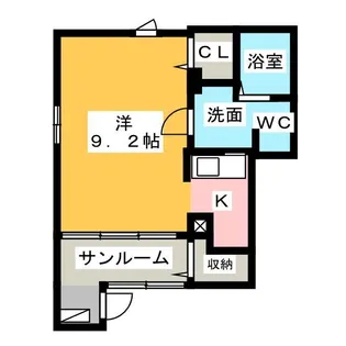 アシェイド名西【1階】の間取り