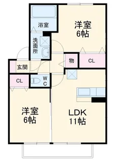 フェア・ウインド A【2階】の間取り