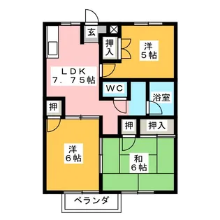 ハイムパンプキンII A棟【2階】の間取り