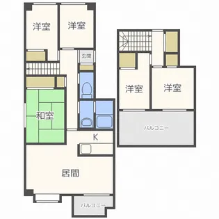 第2エクセルナガタ【4階】の間取り