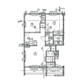 レスポワール E 富木【1階】の間取り