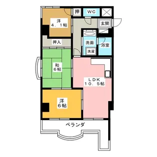 サンスティ協和【2階】の間取り