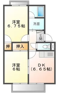 槇得ハイツI【1階】の間取り