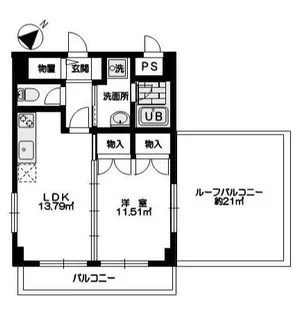 トラットリアK&M【5階】の間取り